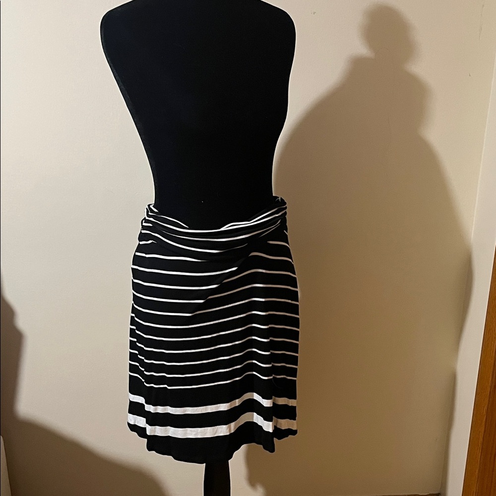 Merona Black and White Mini Skirt